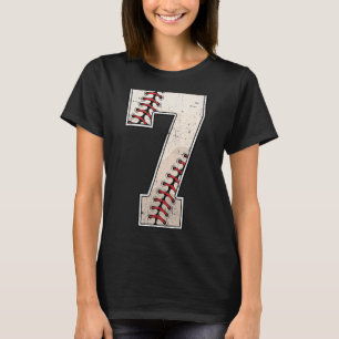 T-shirt Baseball Anniversaire Garçon 7 Sept Ans 7ème Anniv