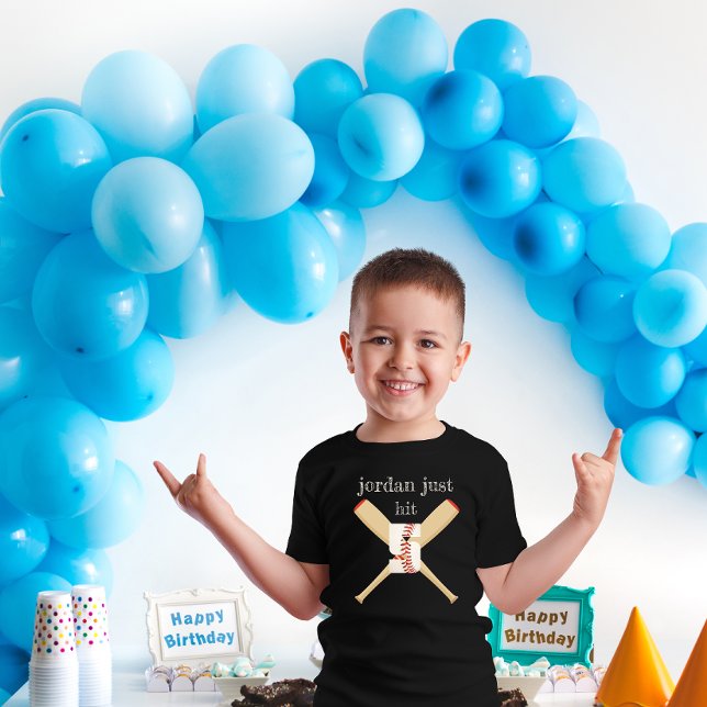 T-shirt baseball Anniversaire Nom (Créateur téléchargé)