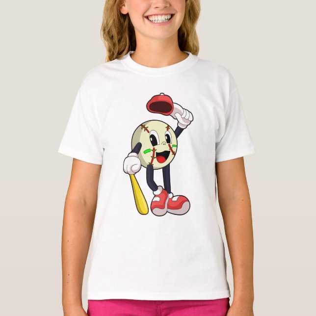 T-shirt Baseball avec batte de baseball (Devant)