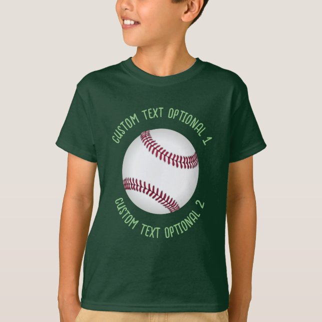 T-shirt Baseball avec texte (Devant)