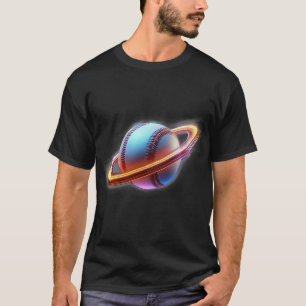 T-shirt Baseball Ball Saturn Planet, Un Design Sport Impre