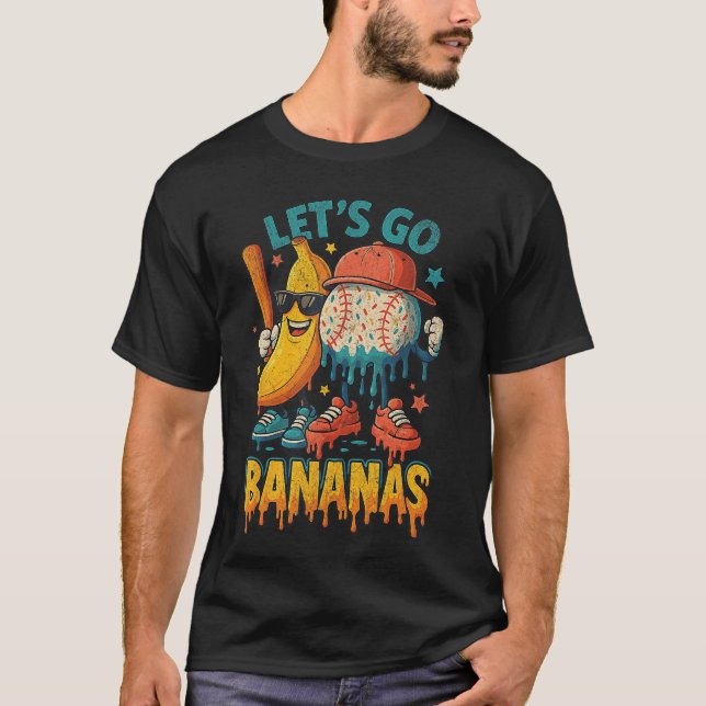 T-shirt Baseball Banana Funny Sports Drip Art for  friends (Devant)