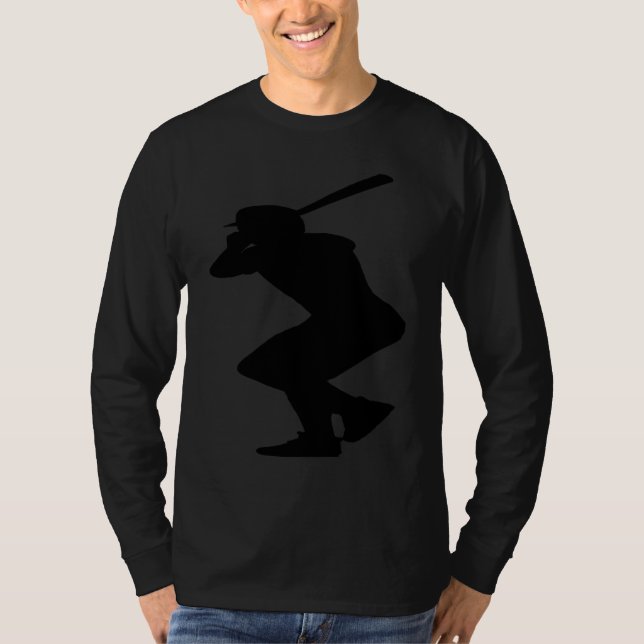 T-shirt Baseball Batter Silhouette (Devant)