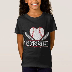 T-Shirt Baseball Big Soeur Matching Famille Softball Baseb
