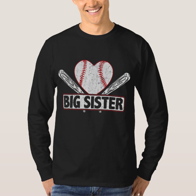 T-shirt Baseball Big Soeur Matching Famille Softball Baseb (Devant)