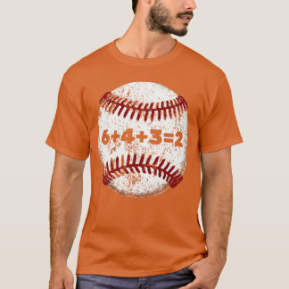 T-shirt Baseball blanc coutures rouges Sport Drôle 6432 ga