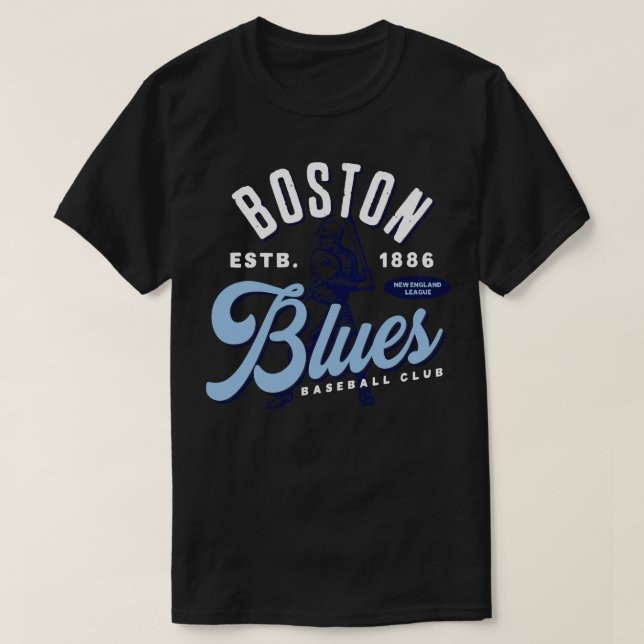 T-shirt Baseball Boston Blues (Design devant)