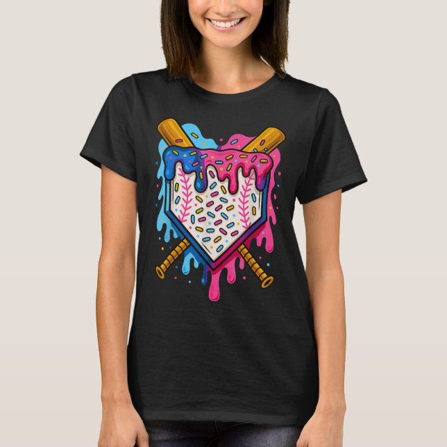T-shirt Baseball Boys Ice Cream Driam Baseball (Devant)