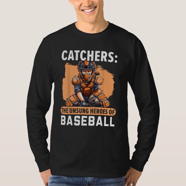 T-shirt Baseball Catcher Baseball Player Baseball Team Spo (Devant)