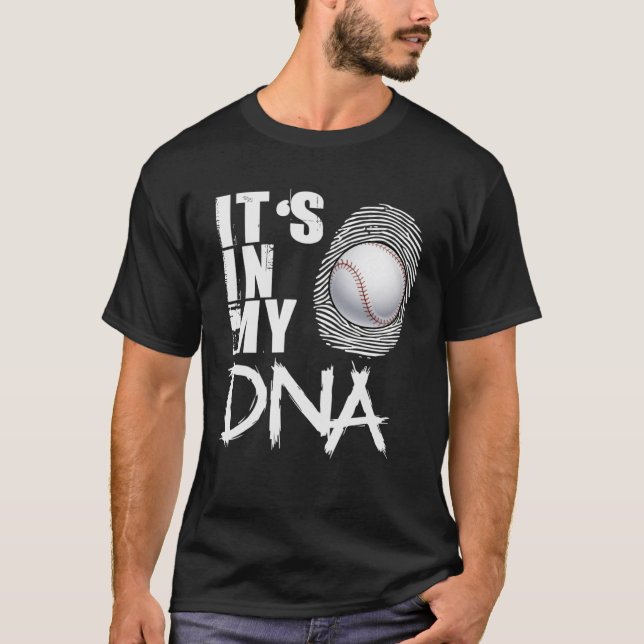 T-shirt Baseball C'est dans mon ADN Baseball Papa (Devant)