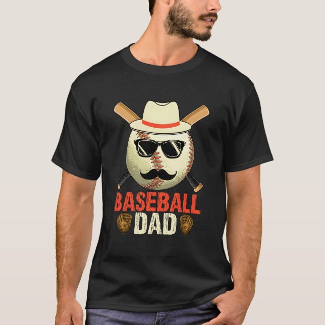 T-shirt Baseball Dad Daddy Papa Father'S Day From Daughter (Devant)