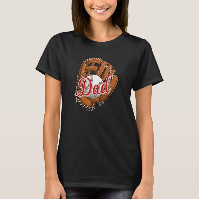 T-shirt Baseball Dad  Softball Sport Player Daddy Papa (Devant)