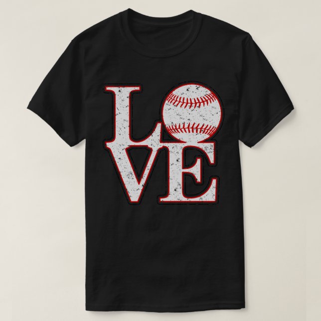 T-shirt BASEBALL D'AMOUR vintage (Design devant)