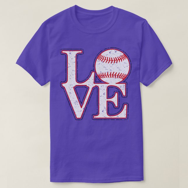 T-shirt BASEBALL D'AMOUR vintage (Design devant)