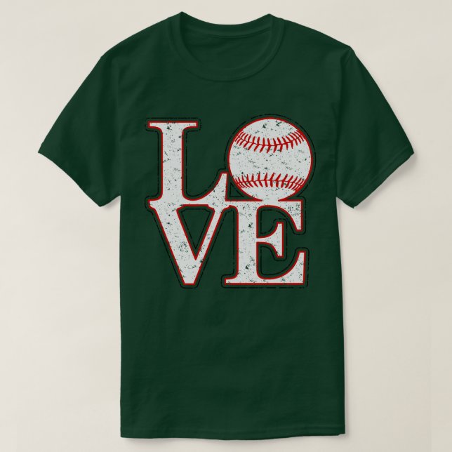 T-shirt BASEBALL D'AMOUR vintage (Design devant)