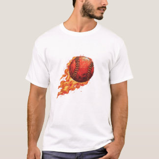 T-shirt Baseball de feu