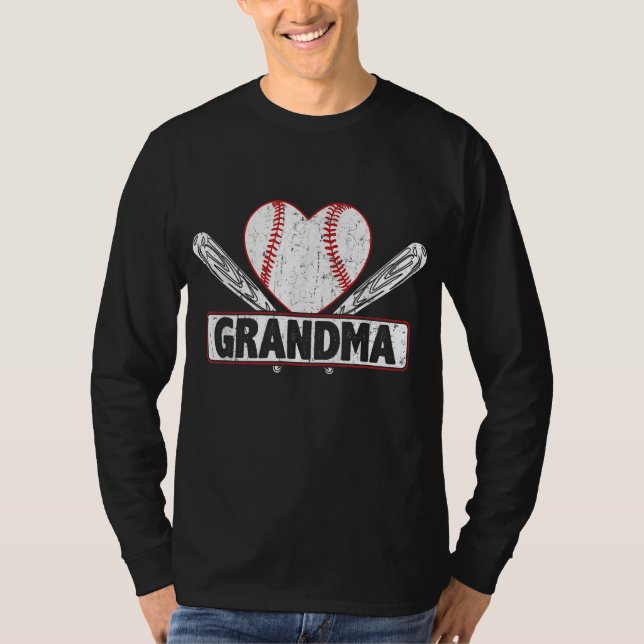 T-shirt Baseball de grand-mère jumelé Famille de softball  (Devant)