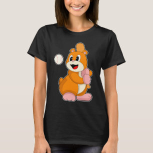 T-shirt Baseball de hamster Batte de baseball Sports