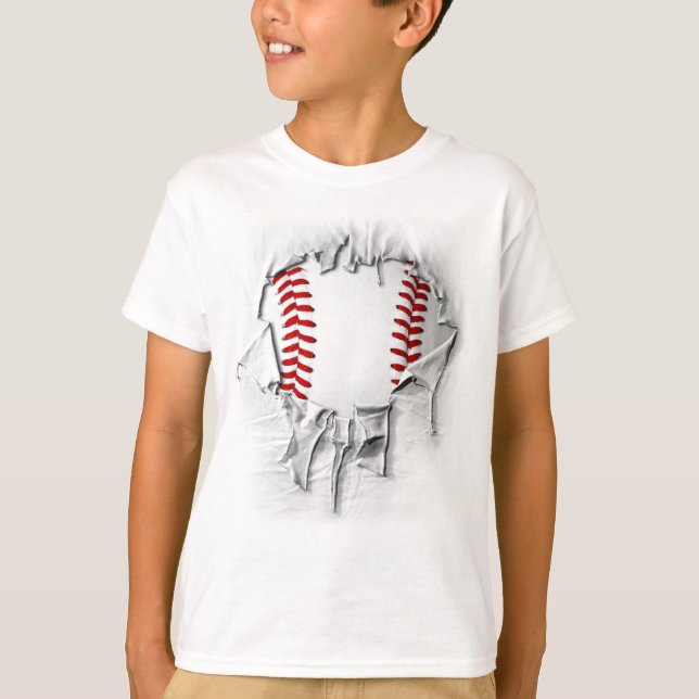 T-shirt Baseball déchiré (Devant)