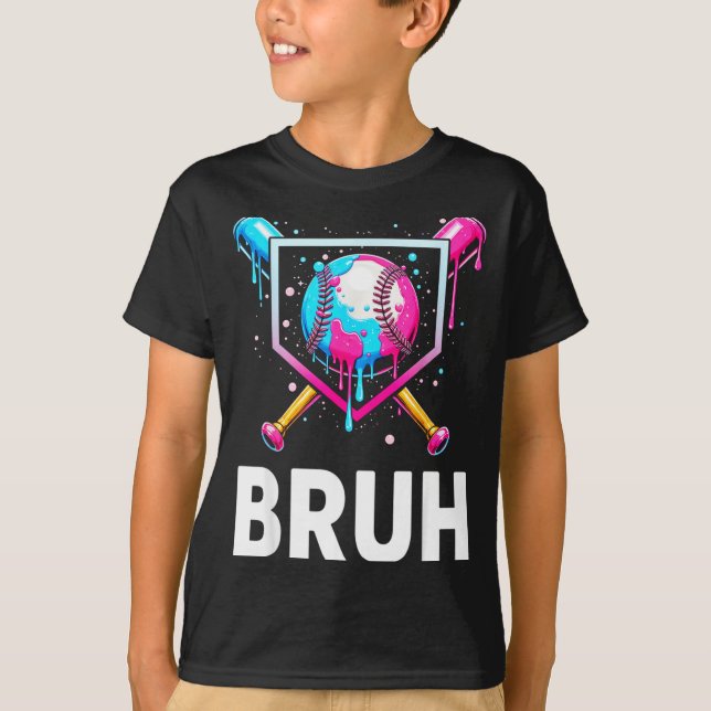 T-shirt Baseball Drip Funny Bruh Ice Cream Dripng Matching (Devant)