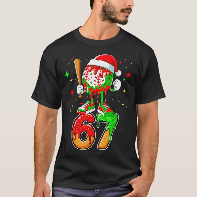 T-shirt Baseball Drip Number 67 Meme Ice Cream Dripng Chri (Devant)