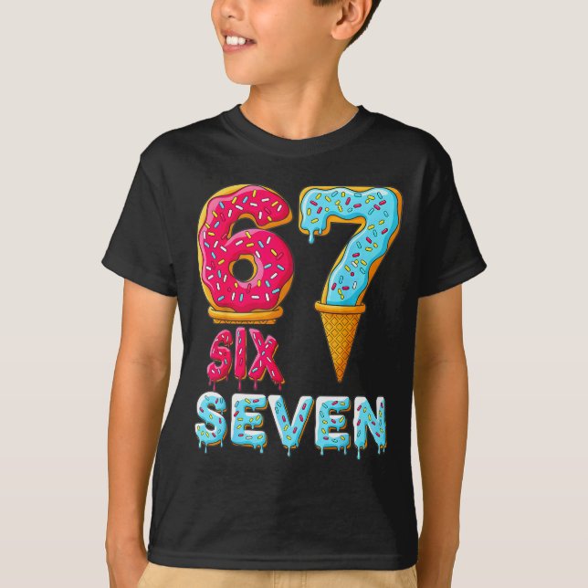 T-shirt Baseball Drip Number 67 Player 67 Meme Ice Cream D (Devant)