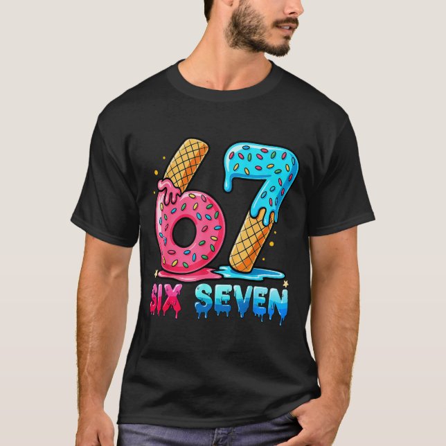 T-shirt Baseball Drip Number 67 Player Or 67th Birthday  (Devant)