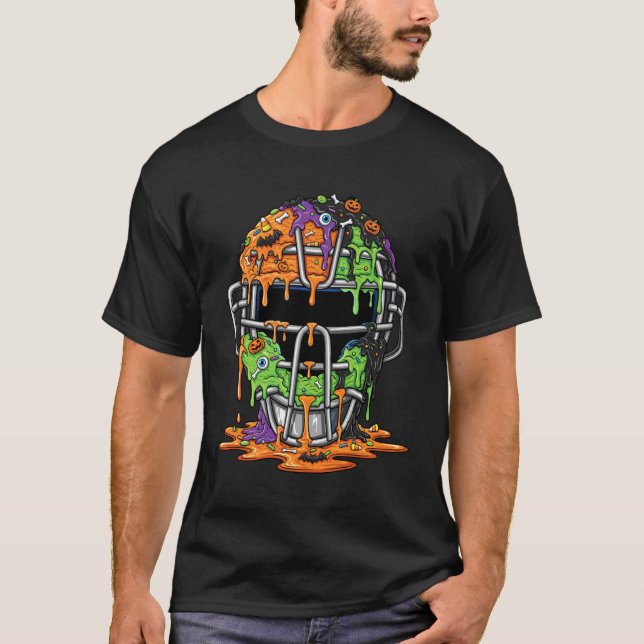 T-shirt Baseball Drip pour garçons Halloween Baseball Catc (Devant)