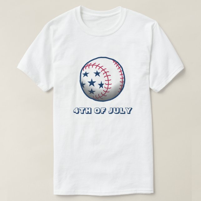 T-shirt Baseball du 4 juillet (Design devant)
