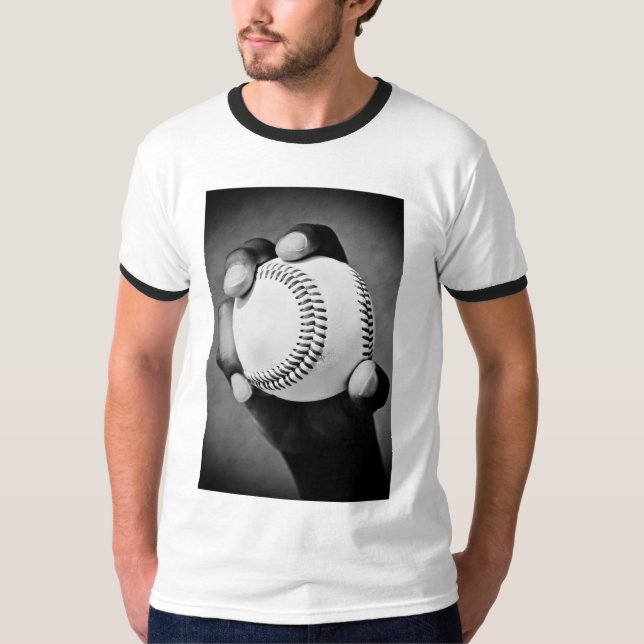 T-shirt baseball en main (Devant)