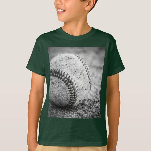 T-shirt Baseball en noir et blanc (Devant)