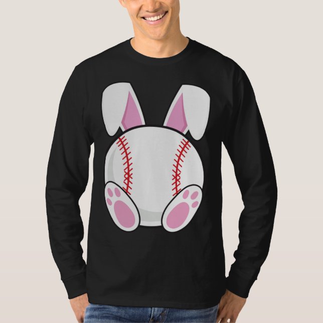 T-shirt Baseball Fan Easter Baseball Bunny Easter Friend R (Devant)