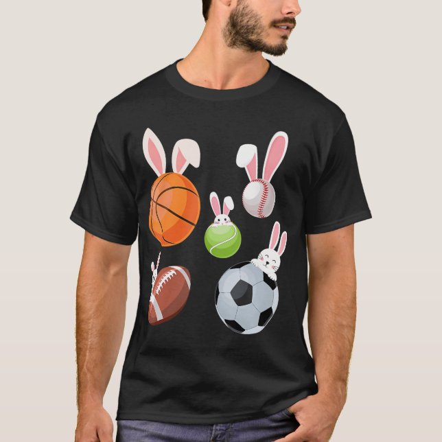 T-shirt Baseball Football Football Football Sport Pâques (Devant)