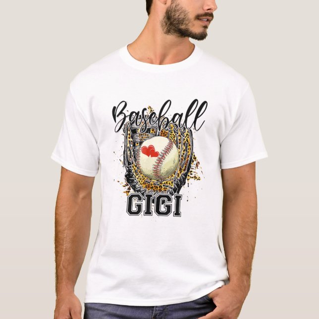 T-shirt Baseball Gigi Leopard Jour Baseball Lover Moth (Devant)