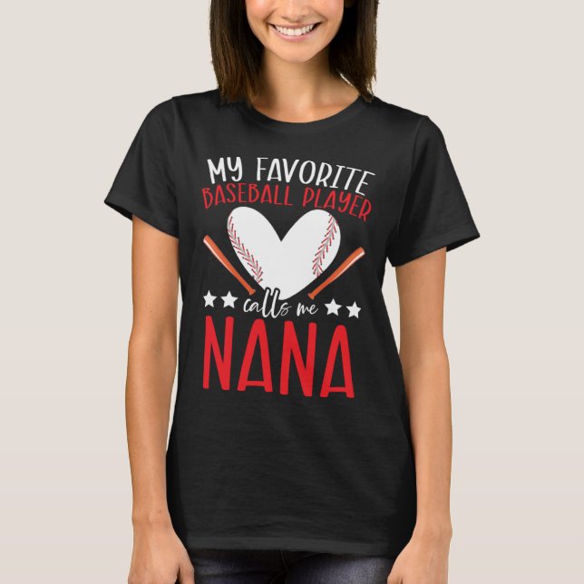T-shirt Baseball Grandma Grandmother Granny Grandparents D (Devant)
