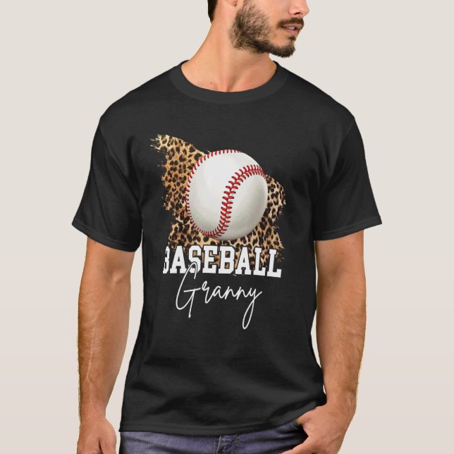 T-shirt Baseball Granny Léopard Cœur (Devant)