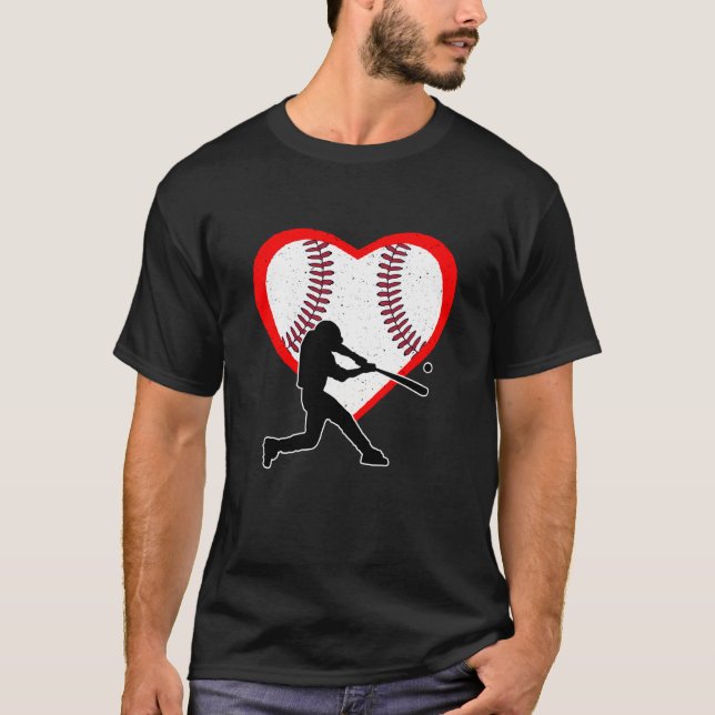 T-shirt Baseball Heart Sport Love Anti Valentines Day (Devant)