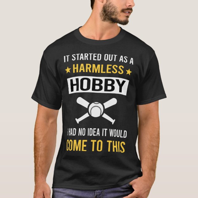 T-shirt Baseball Hobby sans danger (Devant)