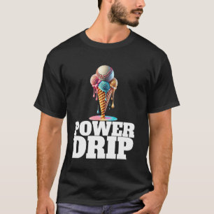 T-shirt Baseball Home Plate Drip Ice Cream Drip Baseball B