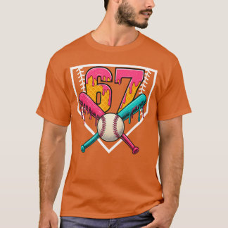 T-shirt Baseball Ice Cream Drip Number 67 Player 67th Birt