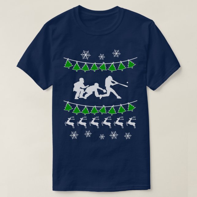 T-shirt Baseball laid Sweater Noël Joyeux vacances Mer (Design devant)
