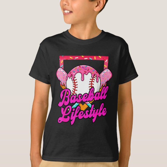 T-shirt Baseball Life Lifestyle Home Plate Ice Cream Drip  (Devant)