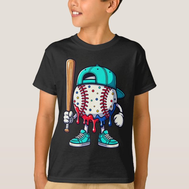 T-shirt Baseball Lifestyle 101 Apparel Youth Drip Baseball (Devant)