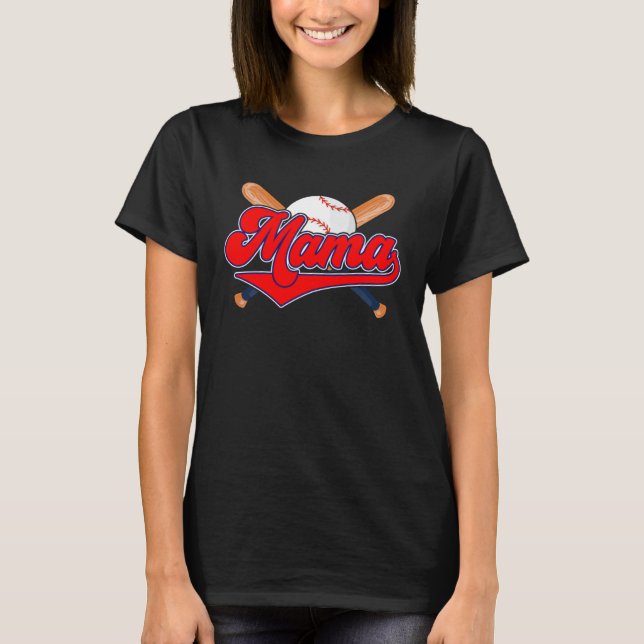 T-shirt Baseball Mama Grandma Softball Mother s Day Mom Mo (Devant)
