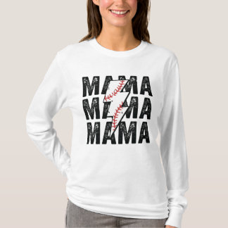 T-shirt Baseball Mama Style Retro Vintage, Rockin Mama
