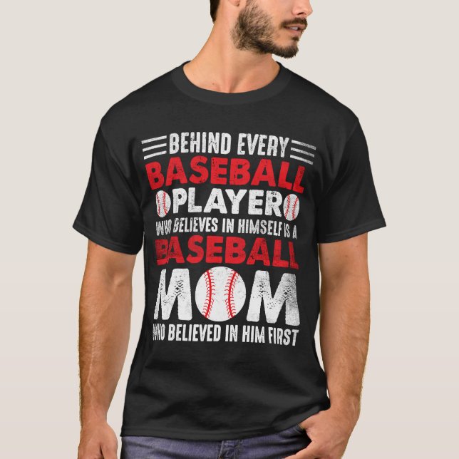 T-shirt Baseball Maman Fête des mères Baseball (Devant)