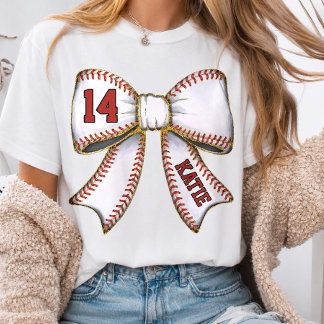 T-shirt Baseball Maman personnalisé avec nom et nu