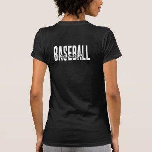 T-shirt Baseball Maman Script Bella & Canvas Black