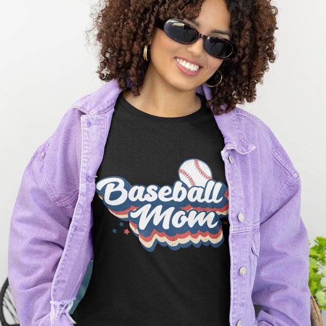 T-shirt Baseball Maman Style Rétro (Créateur téléchargé)
