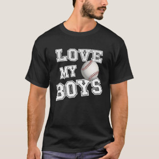 T-shirt Baseball Maman T Art Love My Boys Baseball pour ma